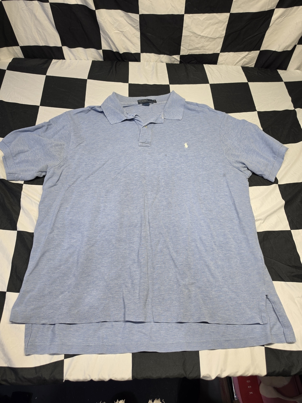 Ralph Lauren Heather Light Blue Polo with White Pony